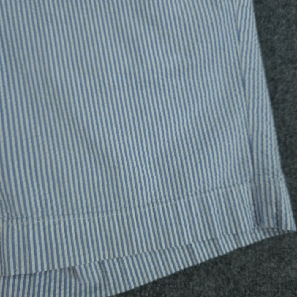 Polo Ralph Lauren Men's 34 Blue Striped Seersucker Chino Shorts Flat Front